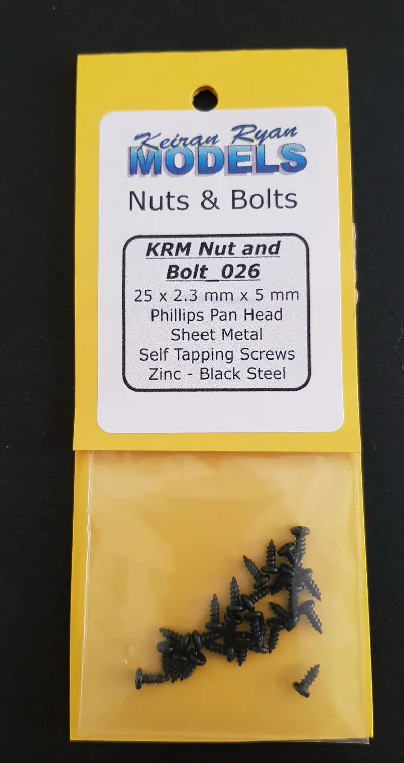 Krm-Nb026 - Phillips Pan Head Sheet Metal Self Tapping Screws - 25Pc (2.3Mm X 5Mm) 1