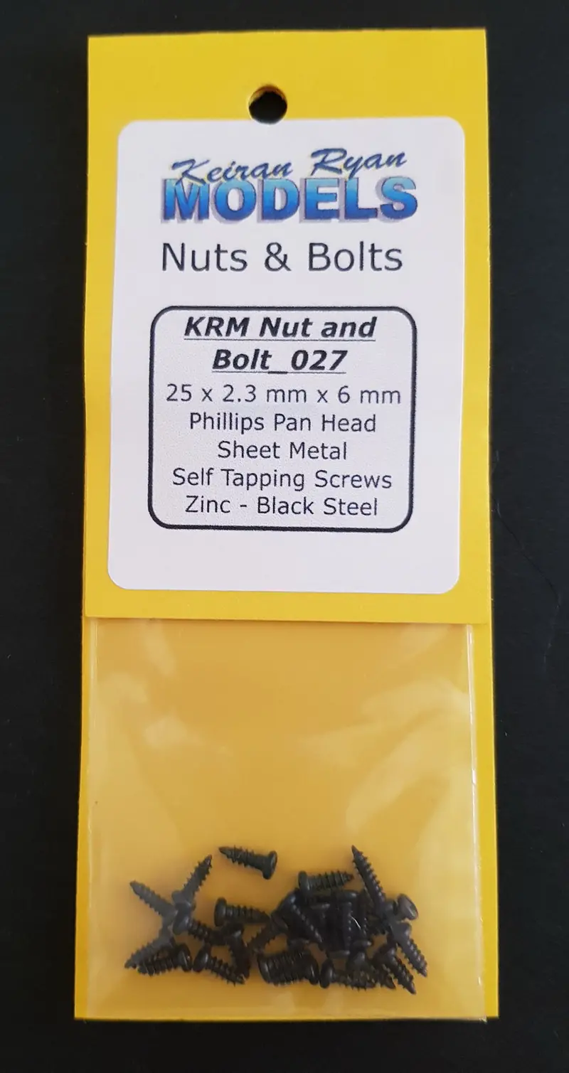 Krm-Nb027 - Phillips Pan Head Sheet Metal Self Tapping Screws - 25Pc (2.3Mm X 6Mm) 1