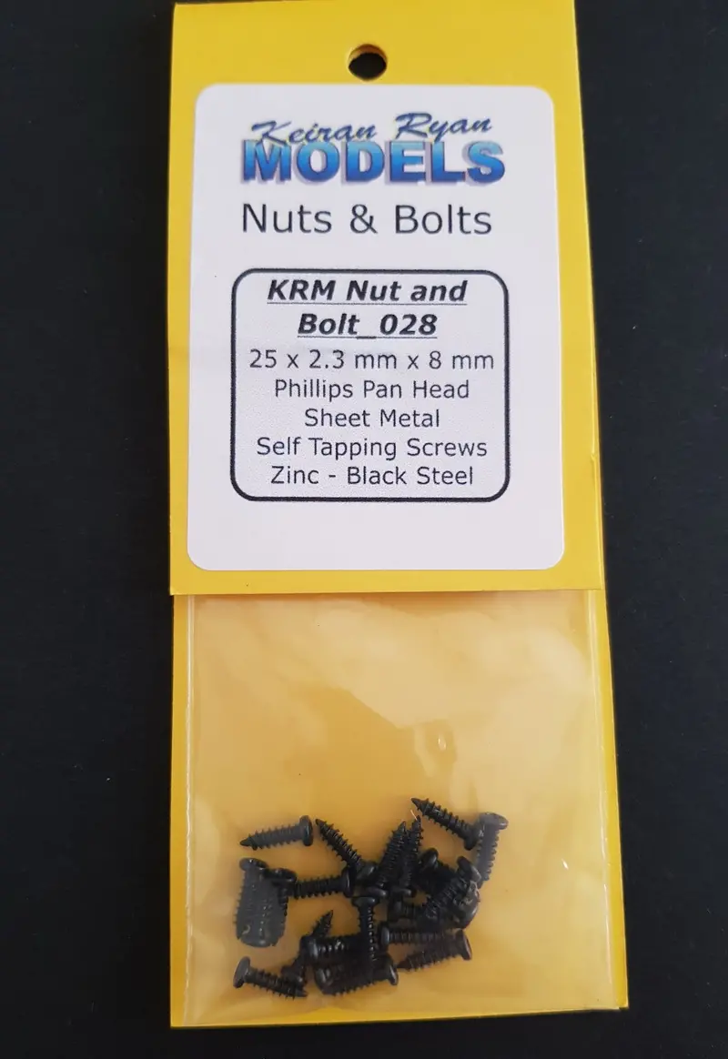Krm-Nb028 - Phillips Pan Head Sheet Metal Self Tapping Screws - 25Pc (2.3Mm X 8Mm) 1