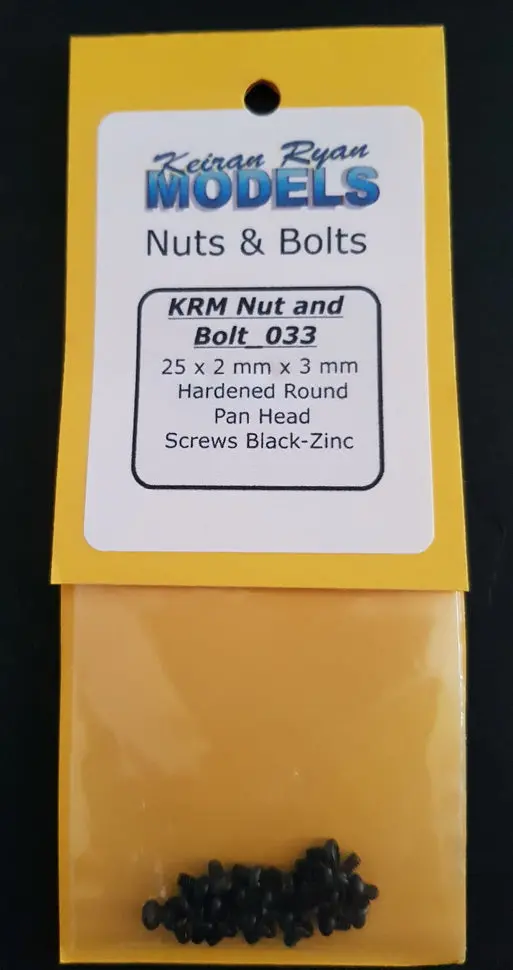 Krm-Nb033 - Hardened Round Pan Head Screws - 2Mm X 3Mm - 25Pc 1