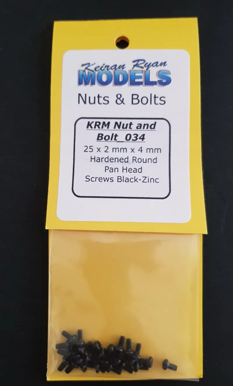 Krm-Nb034 - Hardened Round Pan Head Screws - 2Mm X 4Mm - 25Pc 1