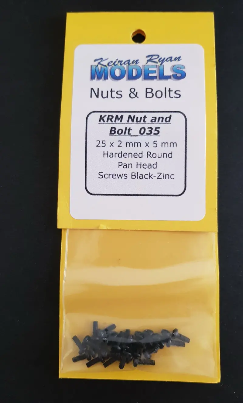 Krm-Nb035 - Hardened Round Pan Head Screws - 2Mm X 5Mm - 25Pc 1