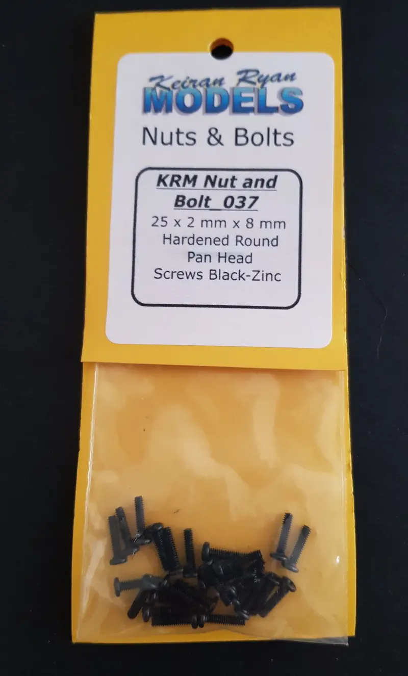 Krm-Nb037 - Hardened Round Pan Head Screws - 2Mm X 8Mm - 25Pc 1