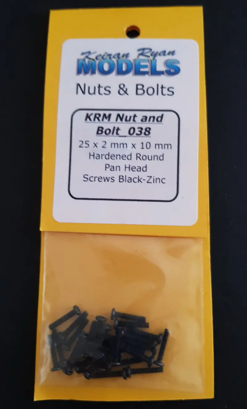 Krm-Nb038 - Hardened Round Pan Head Screws - 2Mm X 10Mm - 25Pc 1