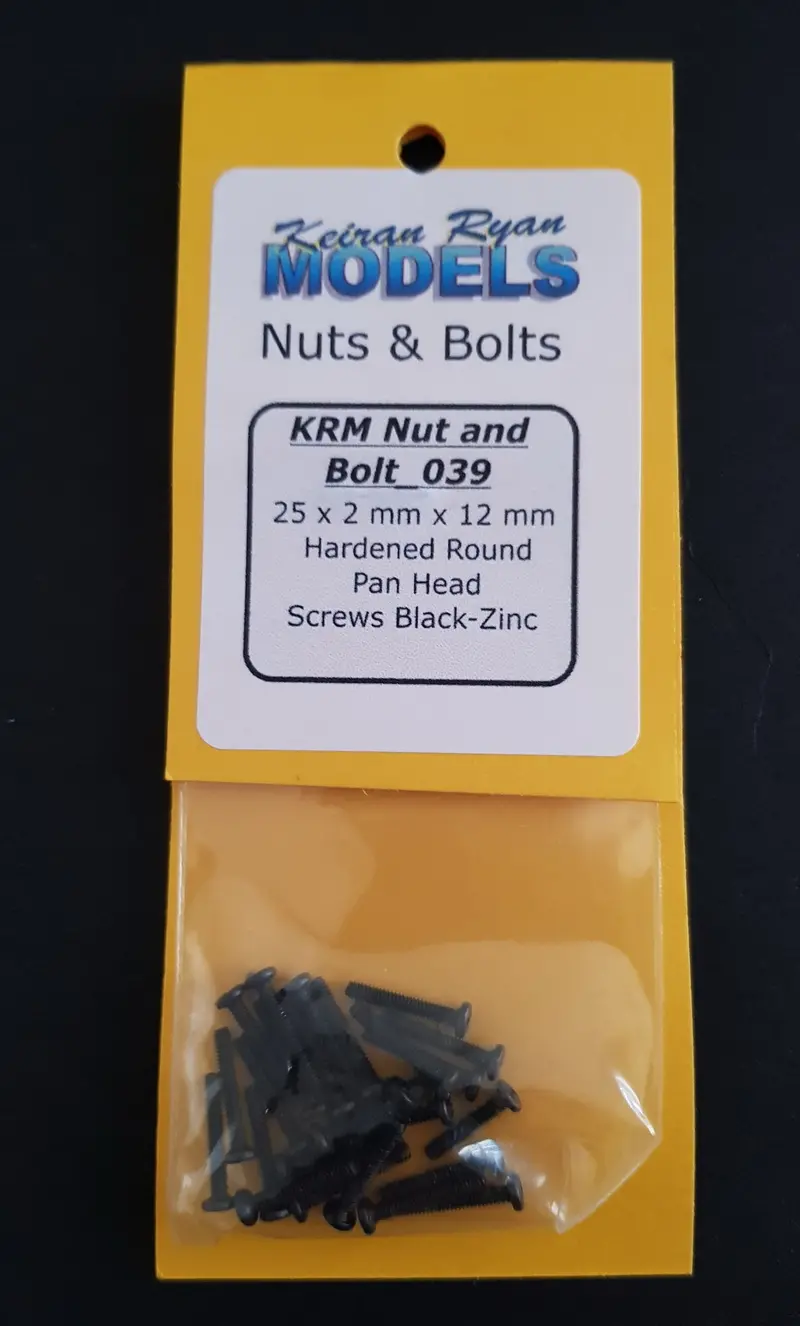 Krm-Nb039 - Hardened Round Pan Head Screws - 2Mm X 12Mm - 25Pc 1