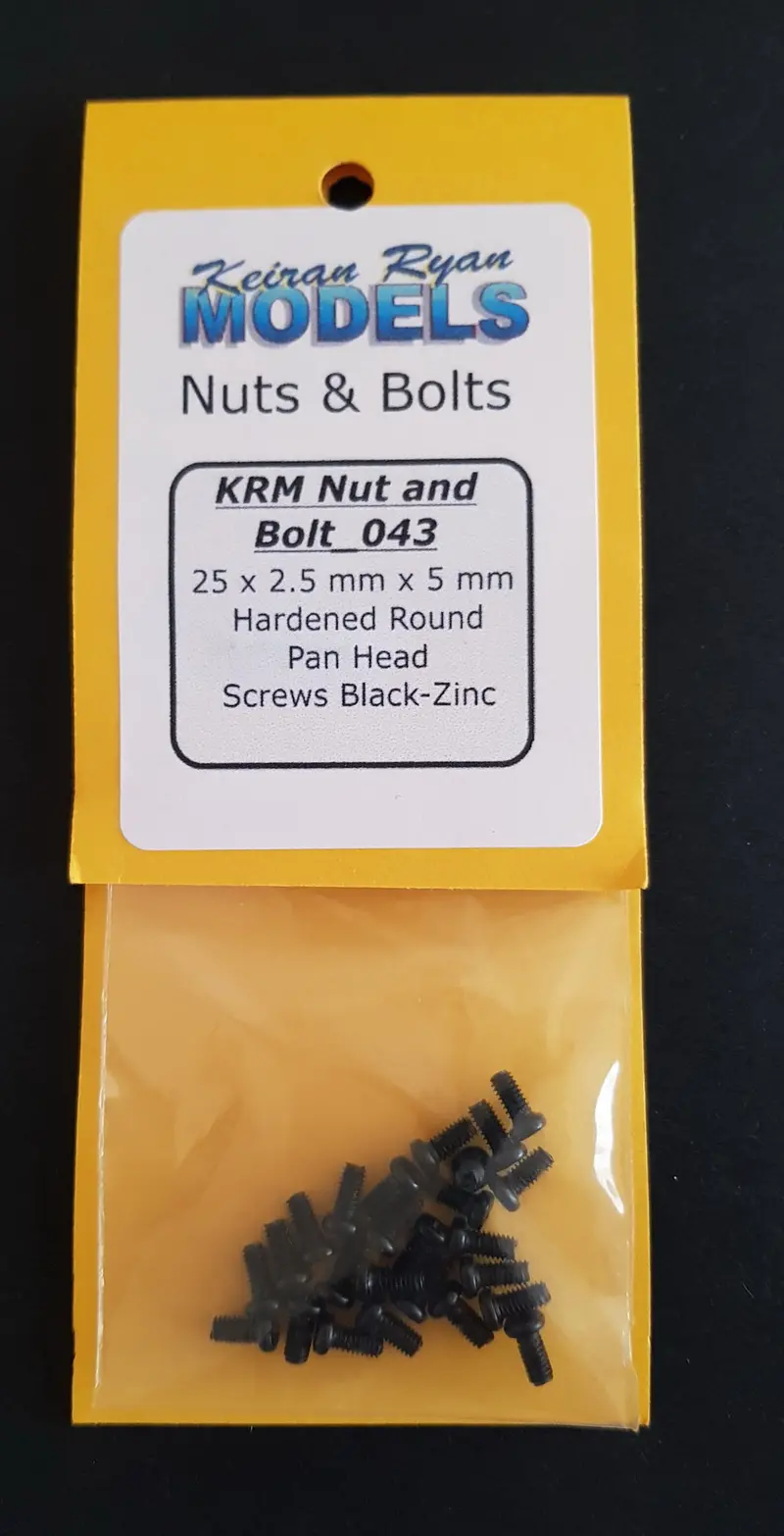 Krm-Nb043 - Hardened Round Pan Head Screws - 2.5Mm X 5Mm - 25Pc 1