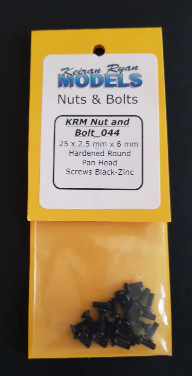 Krm-Nb044 - Hardened Round Pan Head Screws - 2.5Mm X 6Mm - 25Pc 1