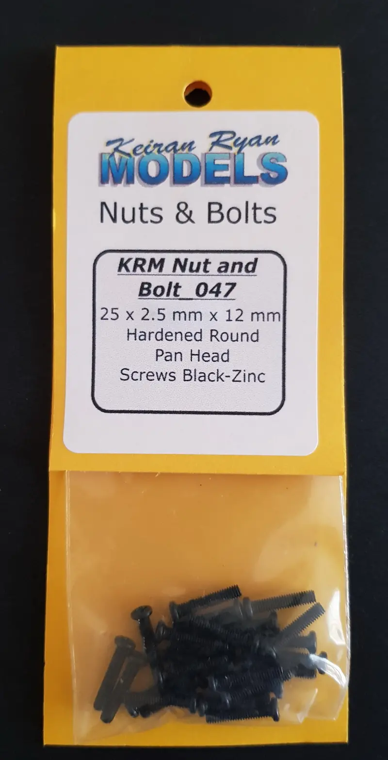 Krm-Nb047 - Hardened Round Pan Head Screws - 25 X 2.5Mm X 12Mm 1