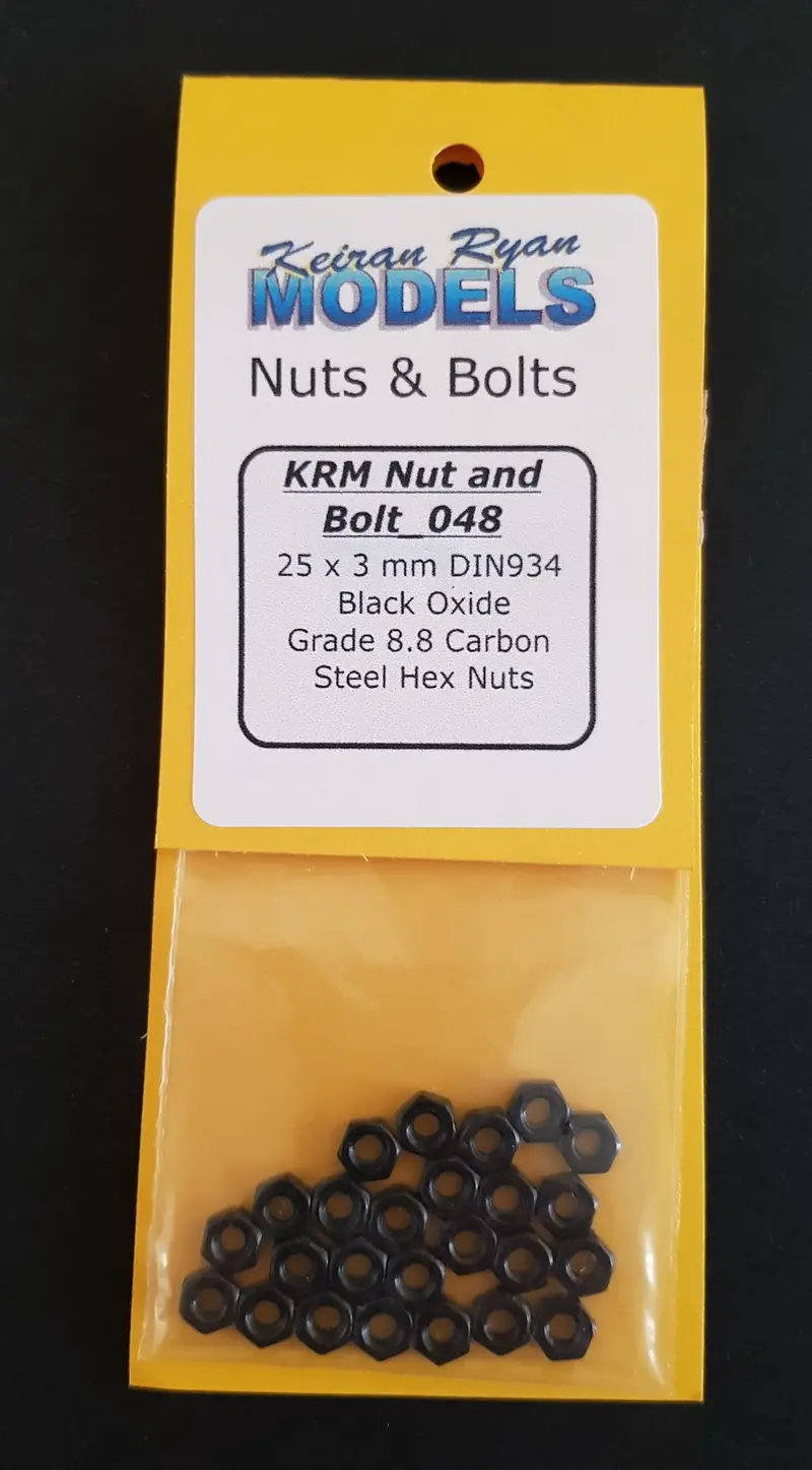 Krm-Nb048 - Hex Nuts - Grade 8.8 Carbon Steel - 25 X 3Mm - Din934 1