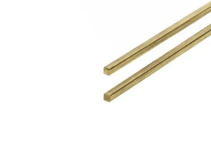 Krm-Sq015 - Brass Wire - Hard Drawn - 3Pc (1.5Mm Sq X 300Mm) 1