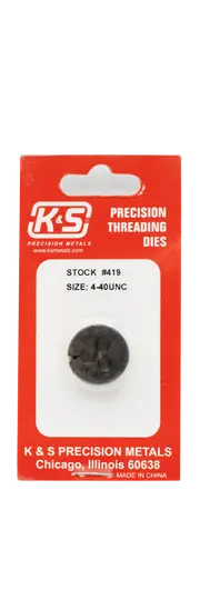 K&S - #419 - Die Thread Cutting - 4-40 1