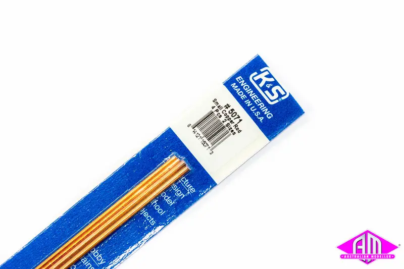 K&S - #5071 - Copper Rod - Round - Bendable - Small (1Pc) 1
