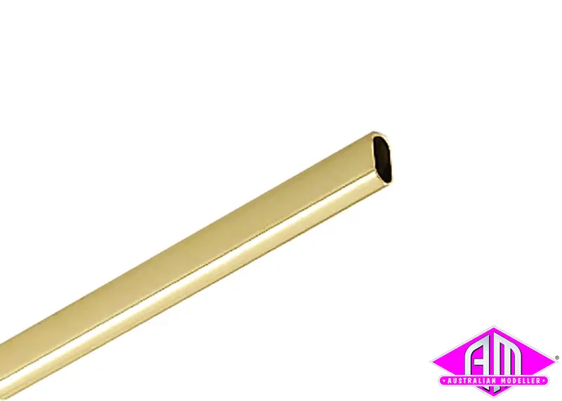 K&S - #5095 - Brass Tube - Oval - Large - 0.014" Wall X 12" Long (1Pc) 1