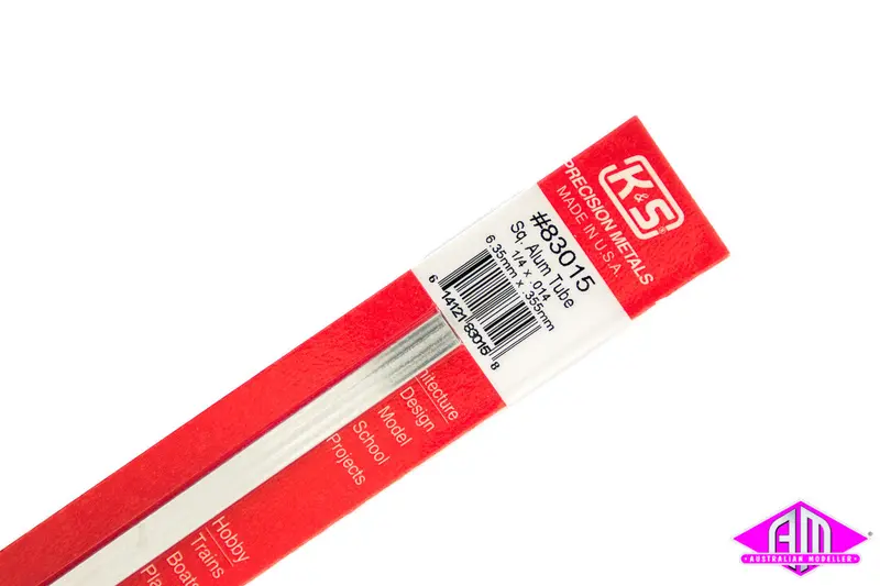 K&S - #83015 - Aluminium Tube - Square - 1/4" X 0.14 (1Pc) 1