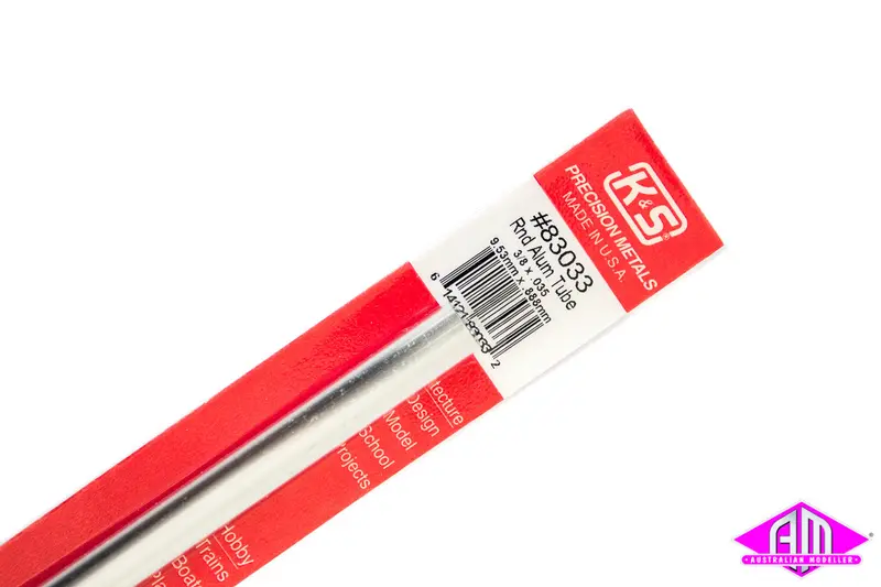 K&S - #83033 - Aluminium Tube - Round - 3/8" X .035 (1Pc) 1