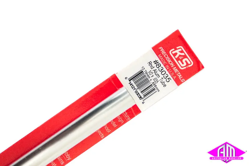 K&S - #83035 - Aluminium Tube - Round - 1/2" X .035 (1Pc) 1