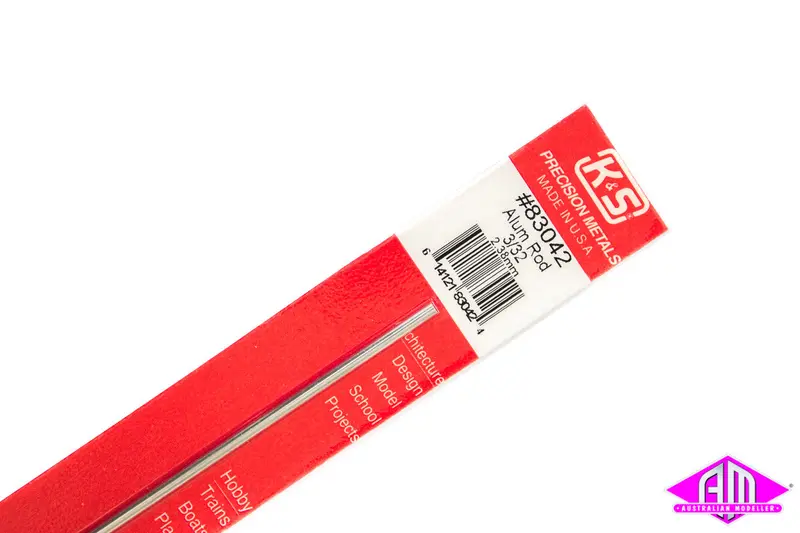 K&S - #83042 - Aluminium Rod - Round - 3/32" (1Pc) 1