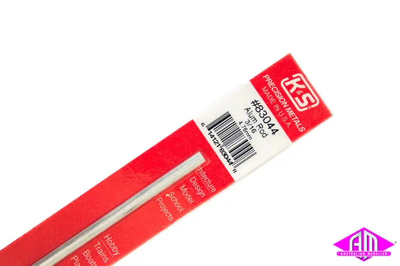 K&S - #83044 - Aluminium Rod - Round - 3/16" (1Pc) 1