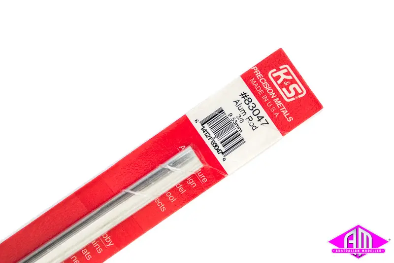 K&S - #83047 - Aluminium Rod - Round - 3/8" (1Pc) 1