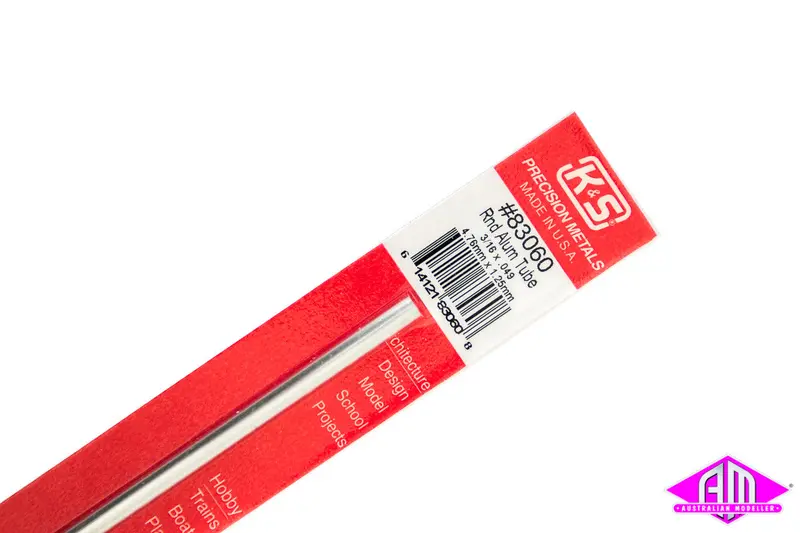 K&S - #83060 - Aluminium Tube - Round - Tappable - 3/16" X .049 (1Pc) 1