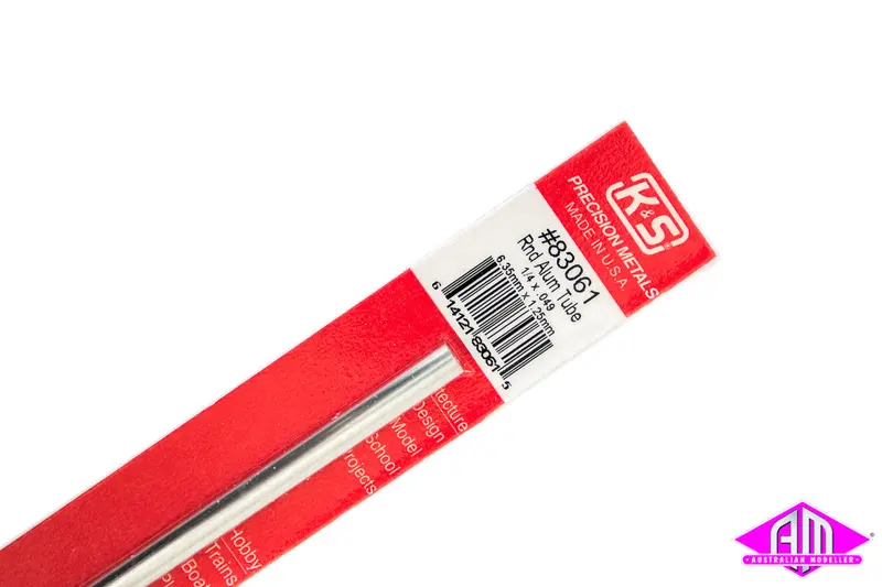 K&S - #83061 - Aluminium Tube - Round - Tappable - 1/4" X .049 (1Pc) 1