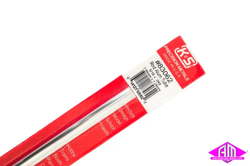K&S - #83062 - Aluminium Tube - Round - Tappable - 5/16" X .049 (1Pc) 1