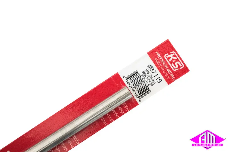 K&S - #87119 - Stainless Steel Tube - Round - 3/8" 9.53Mm (1Pc) 1