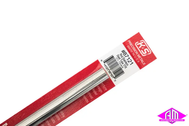 K&S - #87121 - Stainless Steel Tube - Round - 7/16" 11.1Mm (1Pc) 1