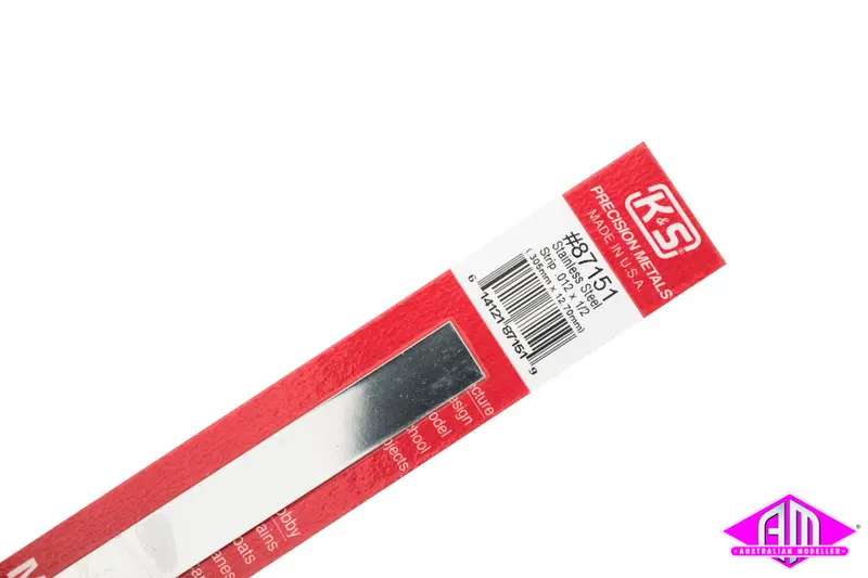 K&S - #87151 - Stainless Steel Strip - 0.012 X 1/2" .305 X 12.7Mm (1Pc) 1