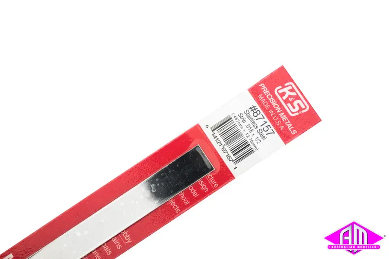 K&S - #87157 - Stainless Steel Strip - 0.018 X 1/2" .457 X 12.7Mm (1Pc) 1