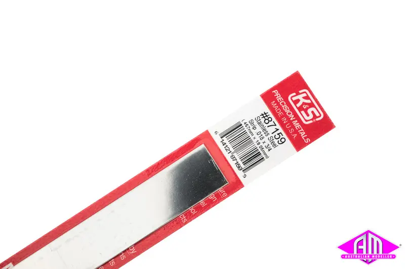K&S - #87159 - Stainless Steel Strip - 0.018 X 3/4" .457 X 19.05Mm (1Pc) 1