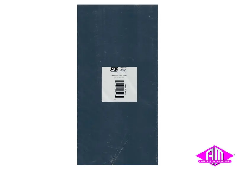 K&S - #87183 - Stainless Steel Sheet - 0.018" (.457Mm) 12Cm X 30Cm (1Pc) 1