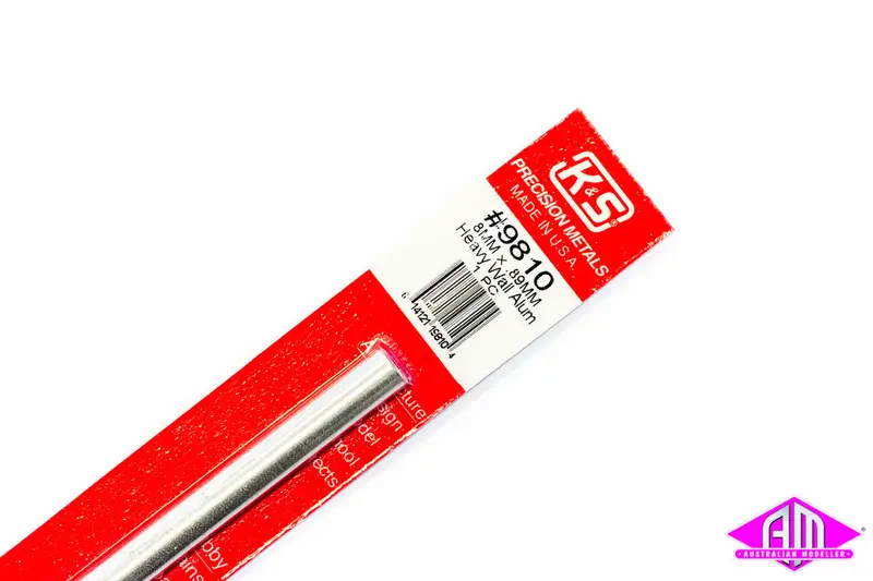 K&S - #9810 - Heavy Wall Aluminium Tube - Round - 8Mm X 0.89Mm (1Pc) 1