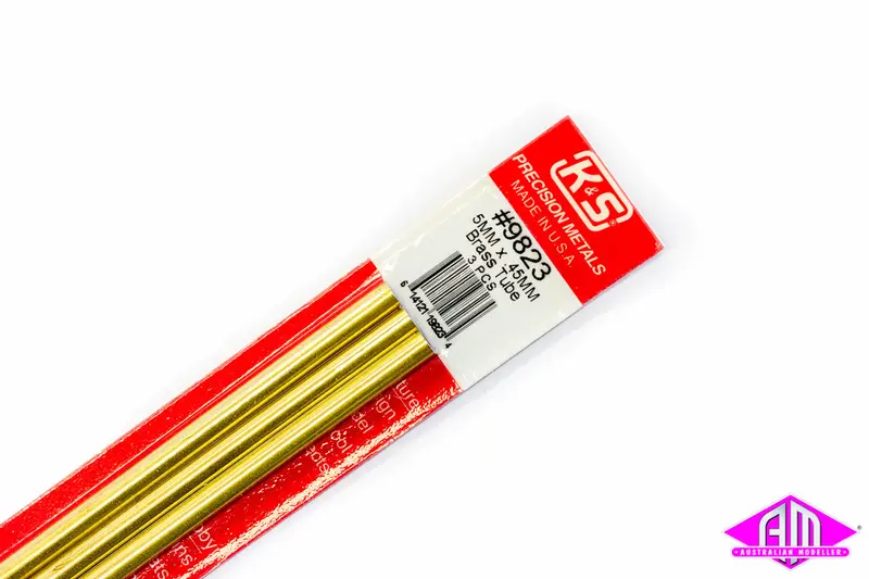 K&S - #9823 - Brass Tube - Round - 5Mm X 0.45Mm (3Pc) 1
