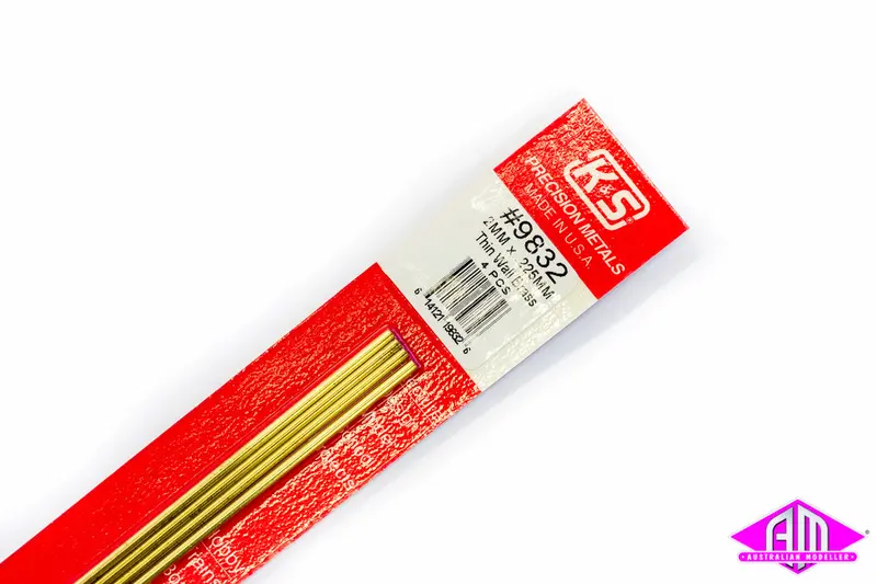 K&S - #9832 - Brass Tube - Round - Thin Wall - 2Mm X 0.225Mm (4Pc) 1