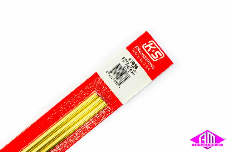 K&S - #9836 - Brass Tube - Round - Thin Wall - 4Mm X 0.225Mm (3Pc) 1