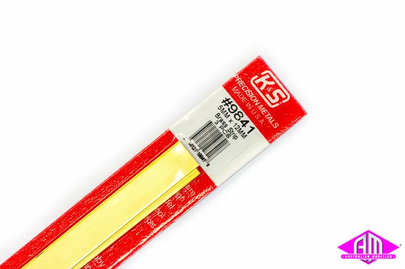 K&S - #9841 - Brass Strip - 0.5Mm X 12Mm (3Pc) 1