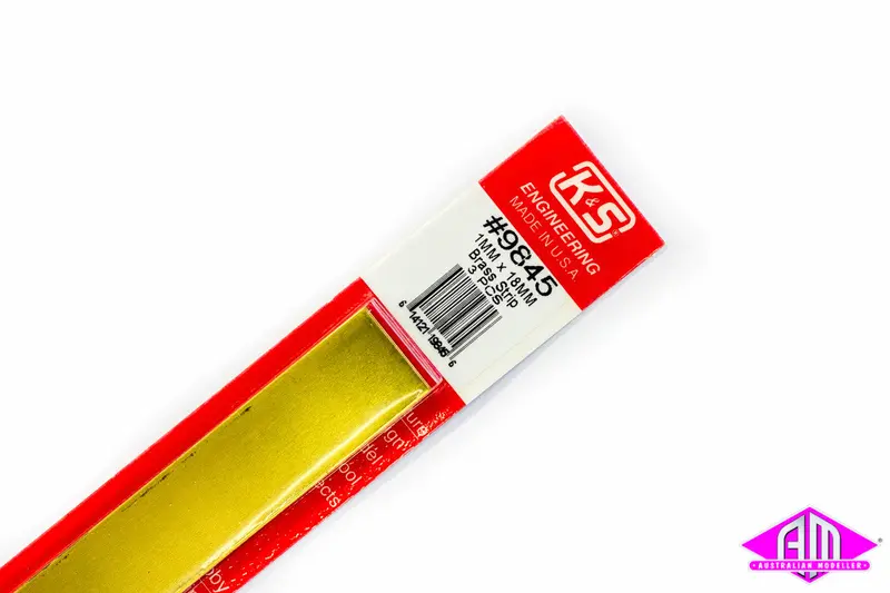 K&S - #9845 - Brass Strip - 1.0Mm X 18Mm (3Pc) 1
