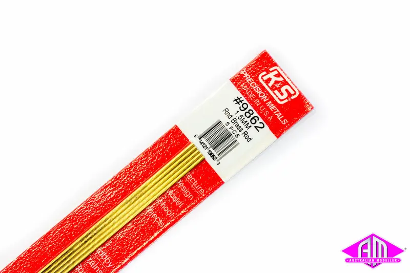 K&S - #9862 - Brass Rod - Round - 1.5Mm (5Pc) 1