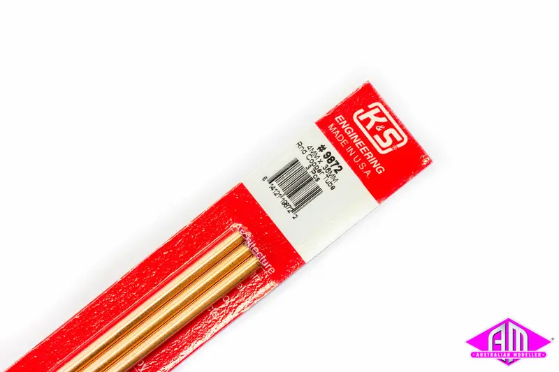 K&S - #9872 - Copper Tube - Round - 4Mm X 0.36Mm (3Pc) 1