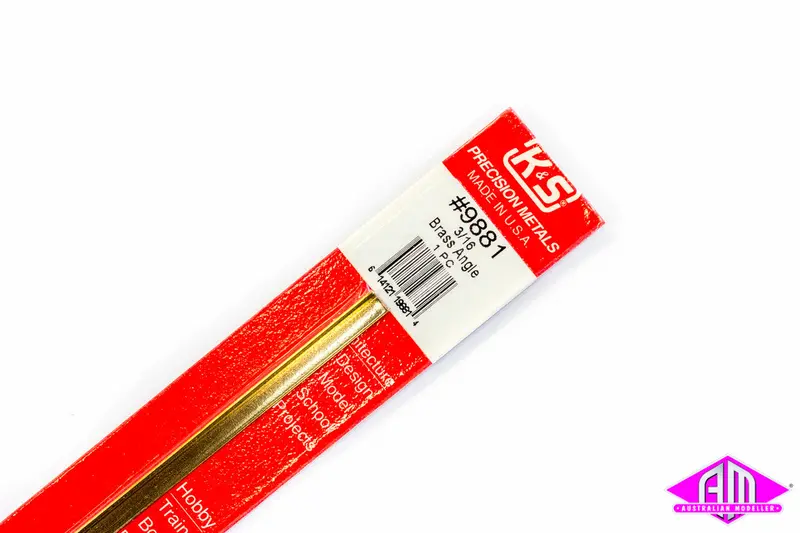 K&S - #9881 - Brass Angle - 3/16 (1Pc) 1