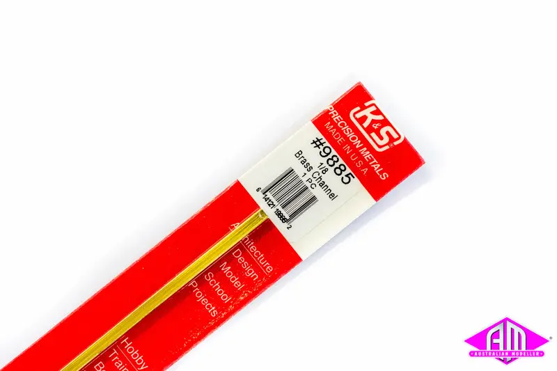 K&S - #9885 - Brass Channel - 1/8 (1Pc) 1