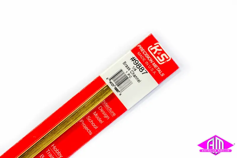 K&S - #9887 - Brass Channel - 1/4 (1Pc) 1