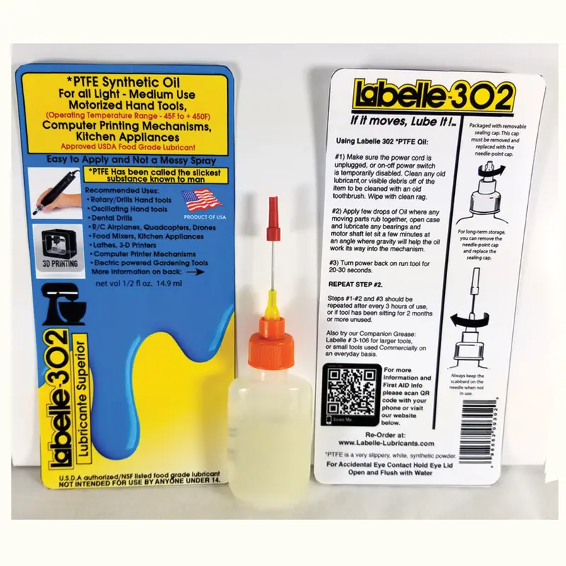 Labelle - Lab-302 - Ptfe Synthetic Oil - For Light To Medium Use Motorized Hand Tools 1