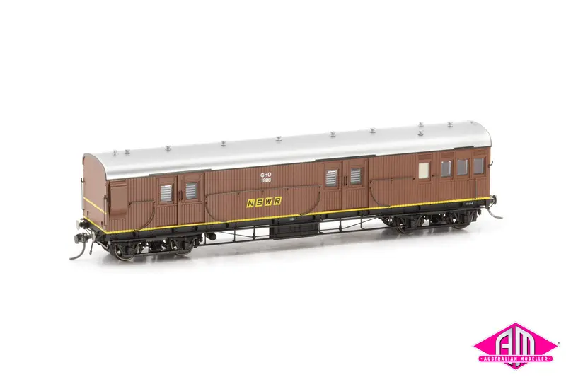 Lhg Brake Van Gho 1800 No End Windows, Indian Red, White Roof (Lhg007) 1