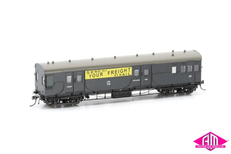 Lhg Brake Van Lhg 7116 Early With End Windows, Wagon Grey, Weathered Roof (Lhg002) 1