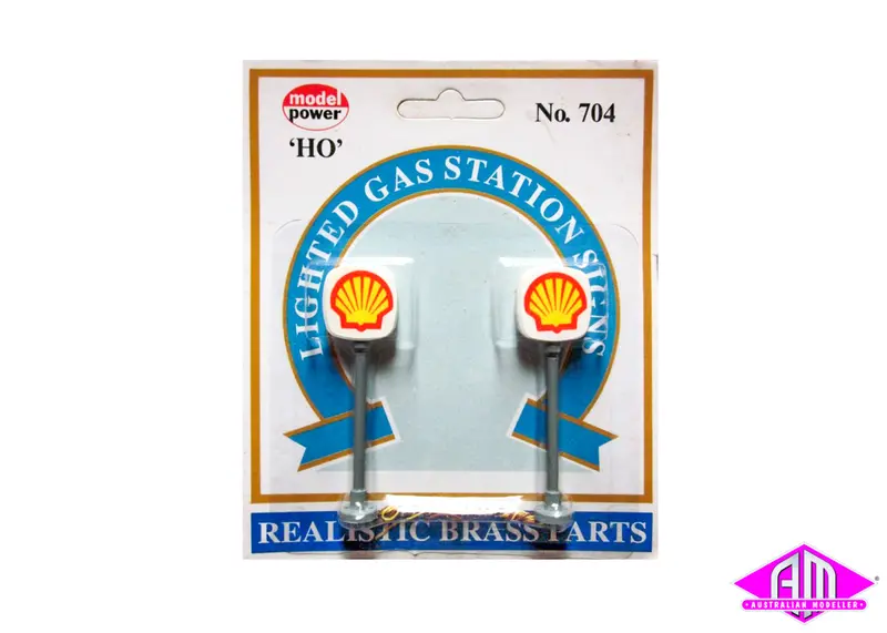 Lighted Shell Petrol Station Signs 2Pc 1