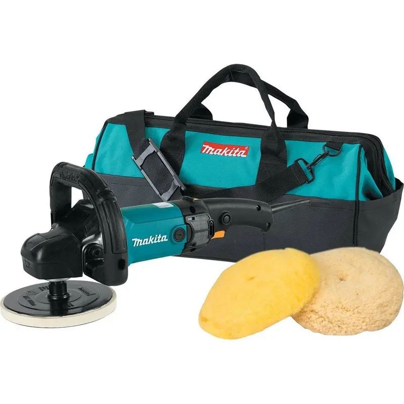 Makita 9237Cx3 7 In Polisher Loop Handle With Wool Pads And Bag 1