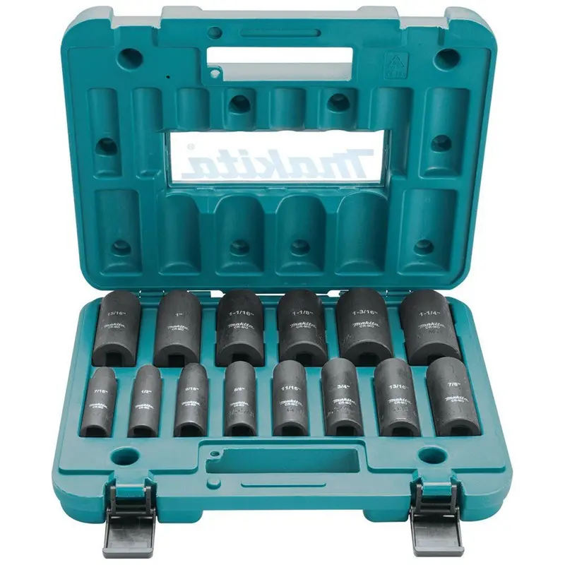 Makita A-96372 1/2-Inch Drive 6-Point 14-Pc. Deep Well Impact Socket Set 1