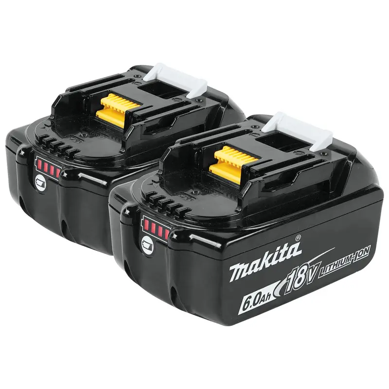 Makita Bl1860b-2 18-Volt 6.0Ah Integrated Led Lxt Lithium-Ion Battery - 2Pk 1